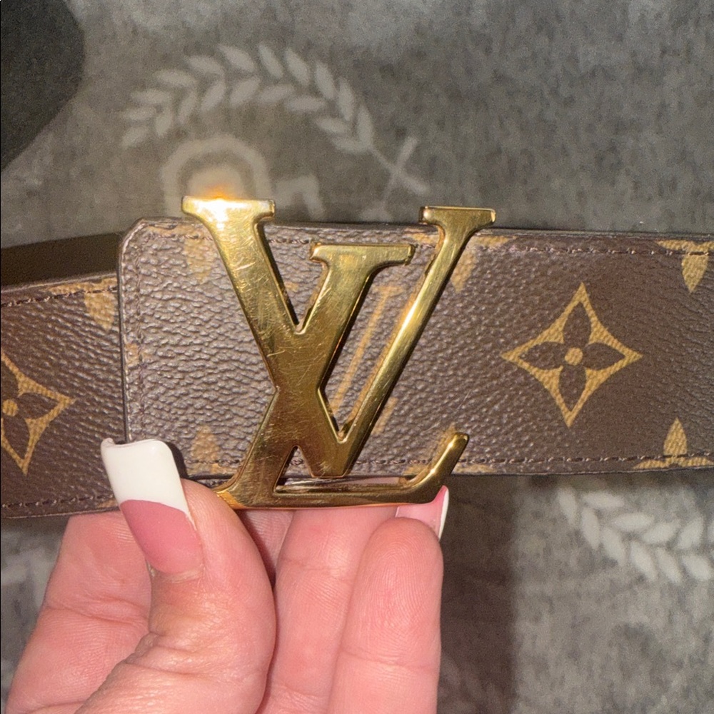 Louis Vuitton Monogram Brown and Gold unisex Belt - Picture 6 of 6